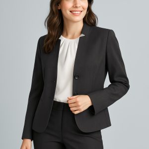 Cool Stretch Womens Short Jacket with Reverse Lapel
