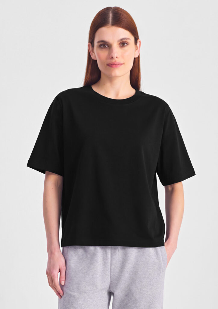 Black Womens Everyday Short Sleeve Box Tee A w4QFU9v - Home