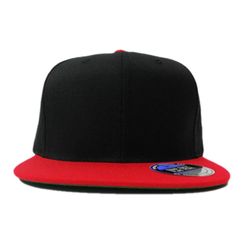 flat peak cap 666mn black red - Home